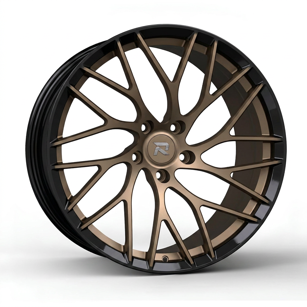 RZR CXIV forged wheel — Satin Bronze / Gloss Black Lip