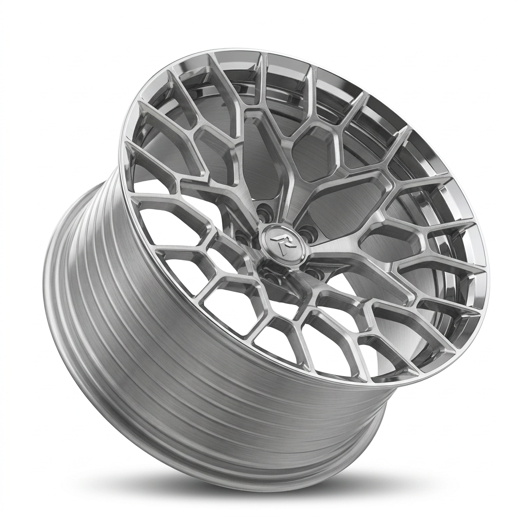RZR LXXXIII forged wheel — Brushed Silver / Polished Lip