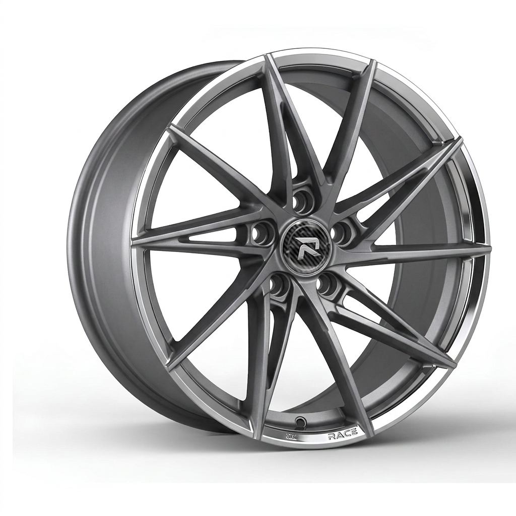 RZR CLXXXI forged wheel — Frozen Grey Matte / Polished Lip