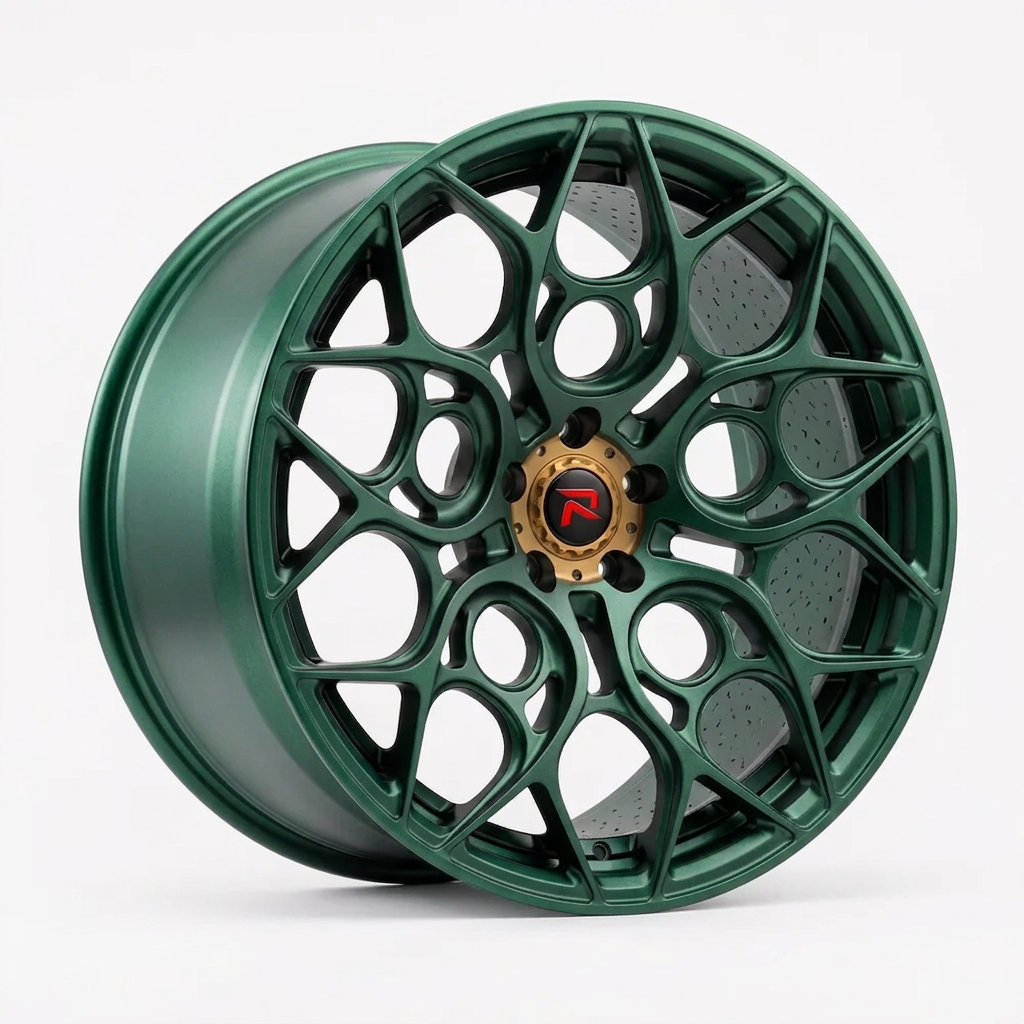 RZR XXXVI forged wheel — Satin Emerald Metallic