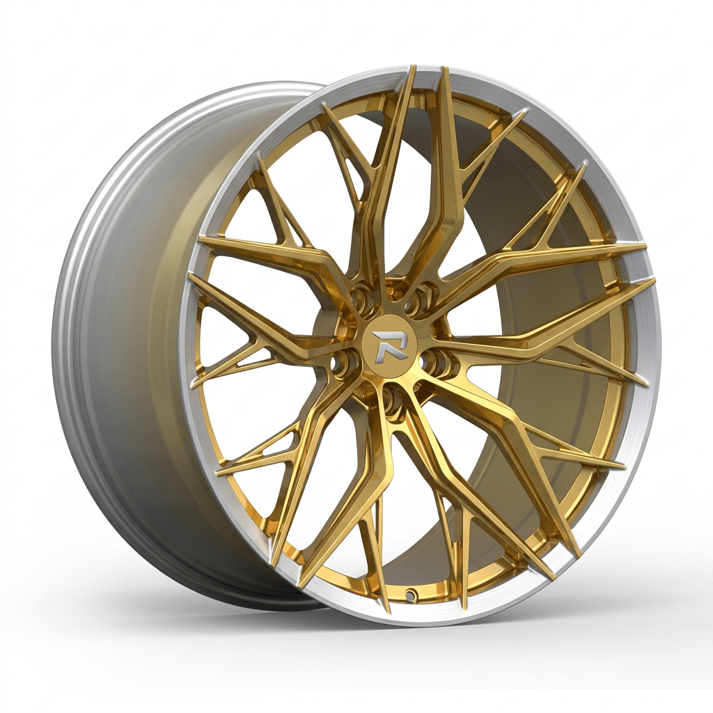 RZR CLXV forged wheel — Gloss Gold / Machined Lip