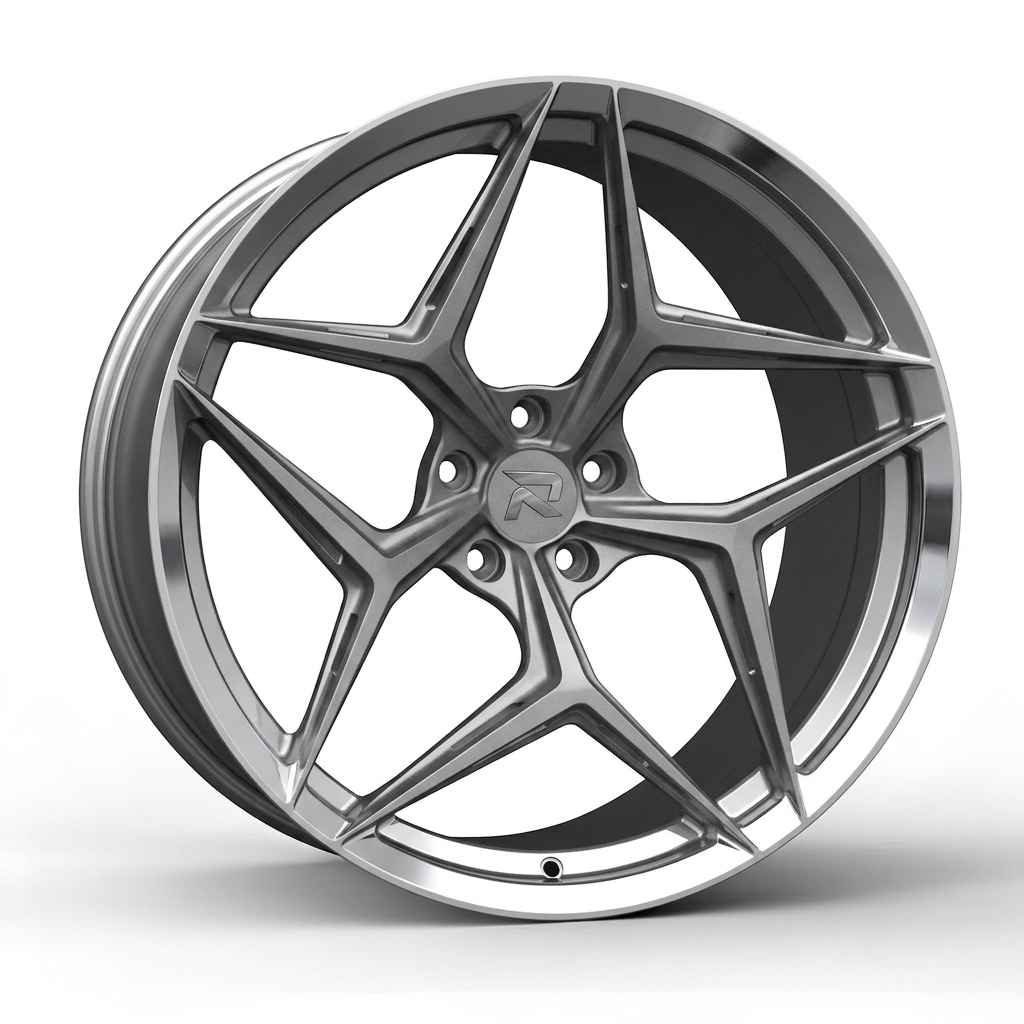 RZR CLXII forged wheel — Frozen Grey Matte / Polished Lip