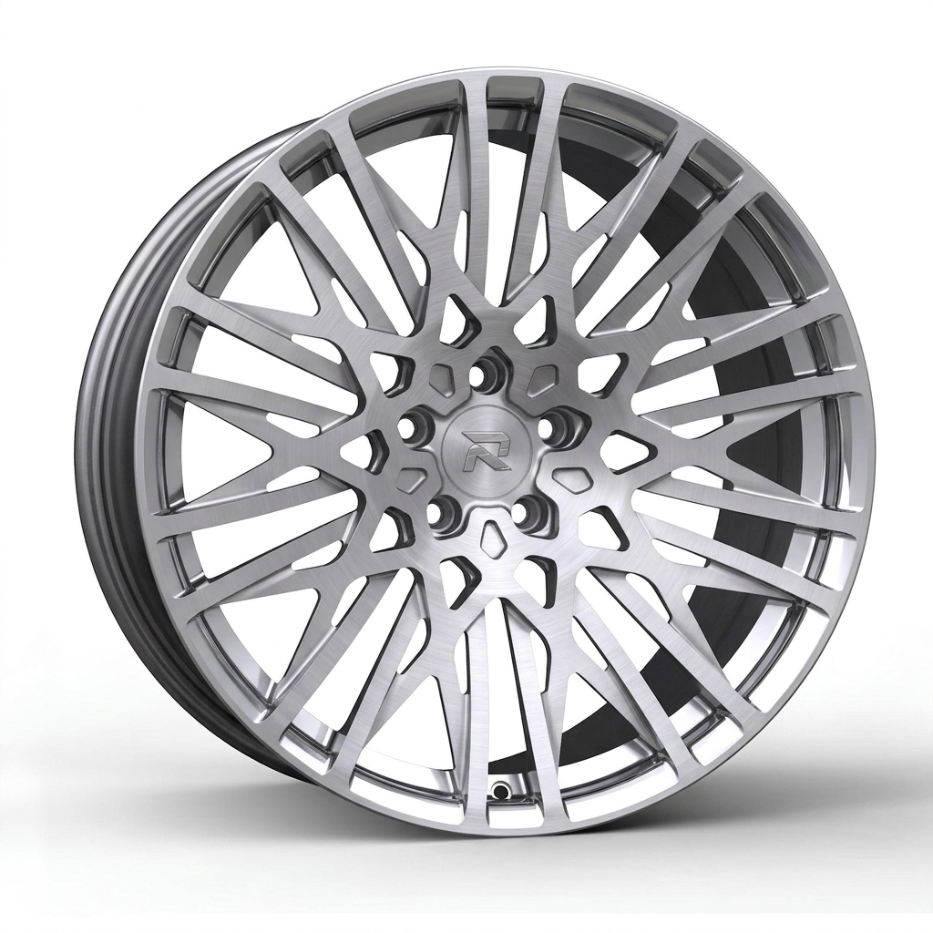 RZR CCVI forged wheel — Brushed Silver / Polished Lip
