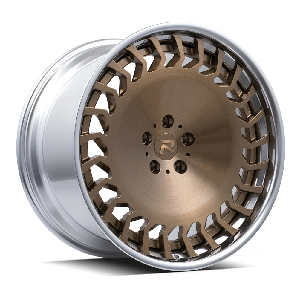 RZR CX forged wheel — Brushed Bronze / Polished Lip