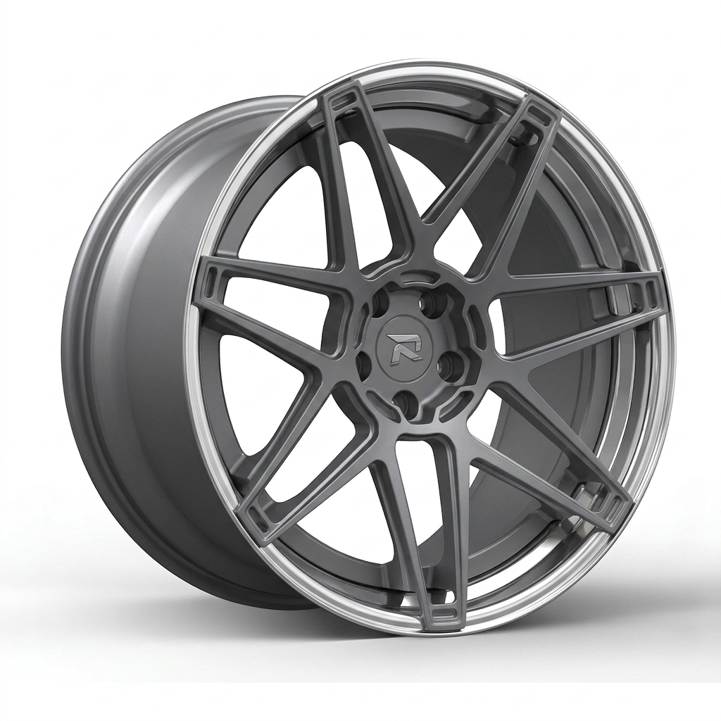 RZR CLXIV forged wheel — Frozen Grey Matte / Polished Lip