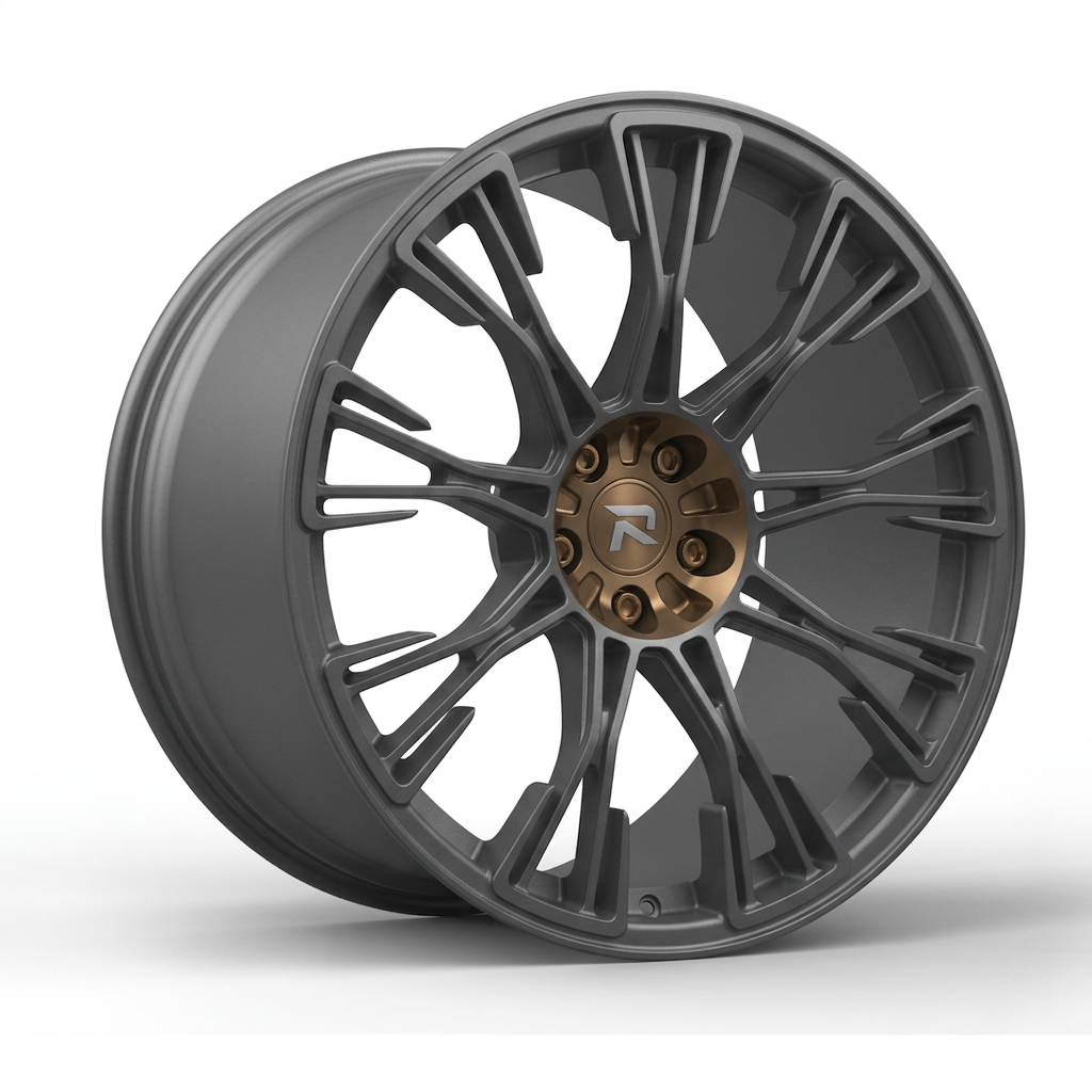 RZR CLXXX forged wheel — Matte Anthracite / Bronze Hardware