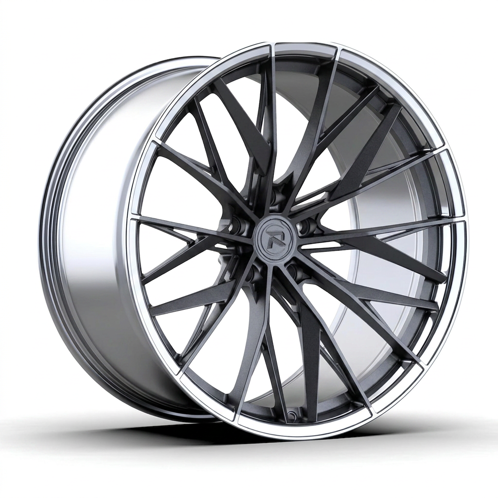 RZR CXXXVI forged wheel — Frozen Grey Matte / Polished Lip