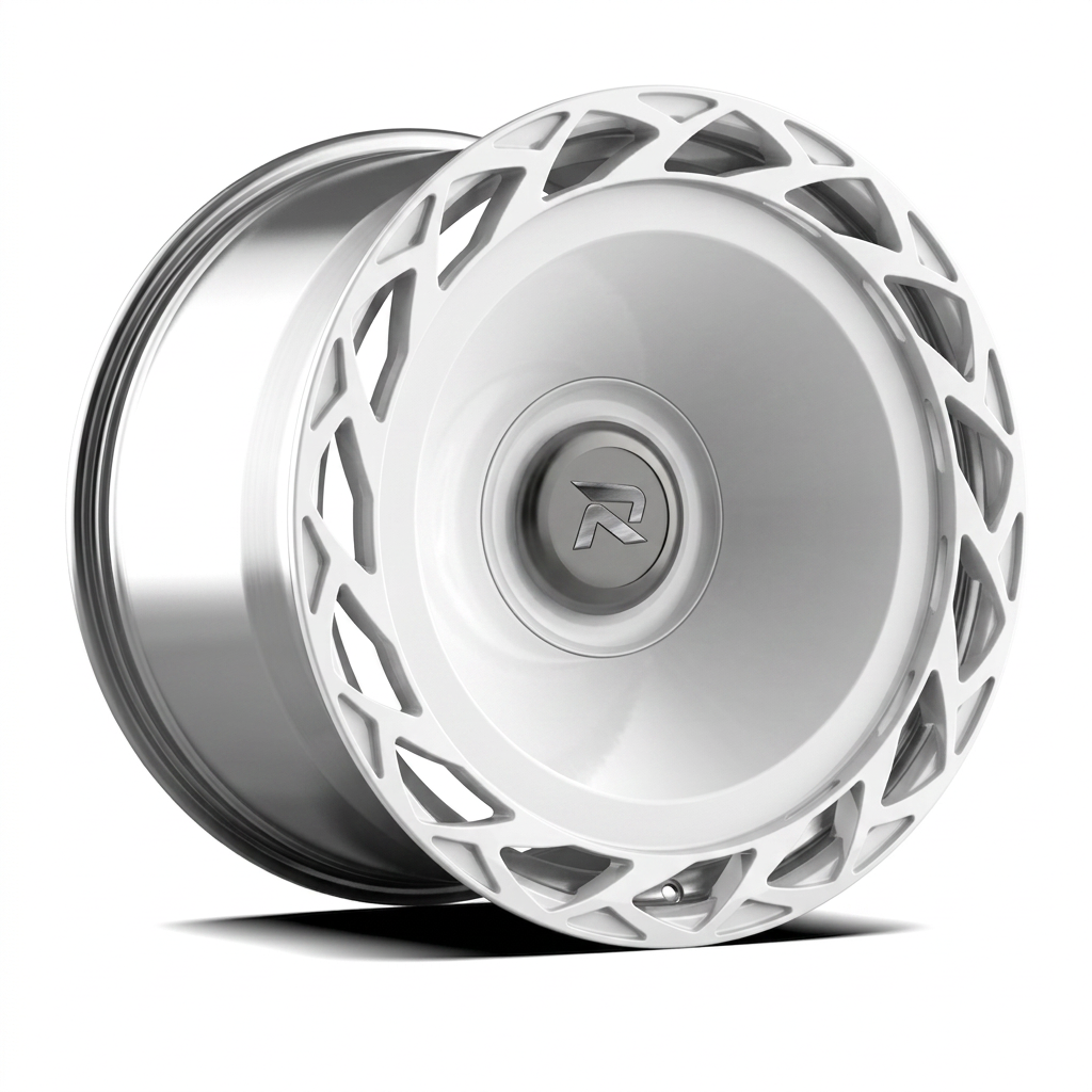 RZR CLXXXIII forged wheel — Gloss White / Polished Lip