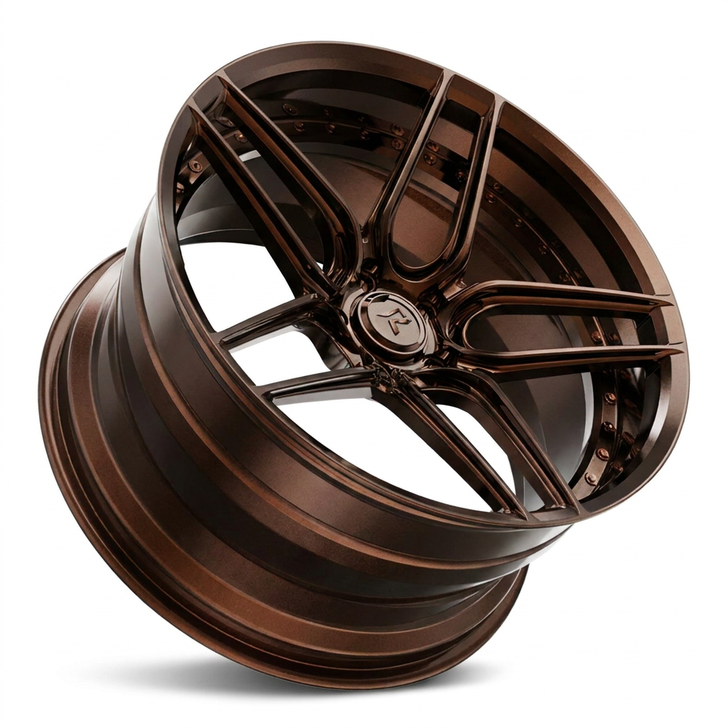 RZR IV forged wheel — Gloss Dark Bronze / Full Face & Barrel