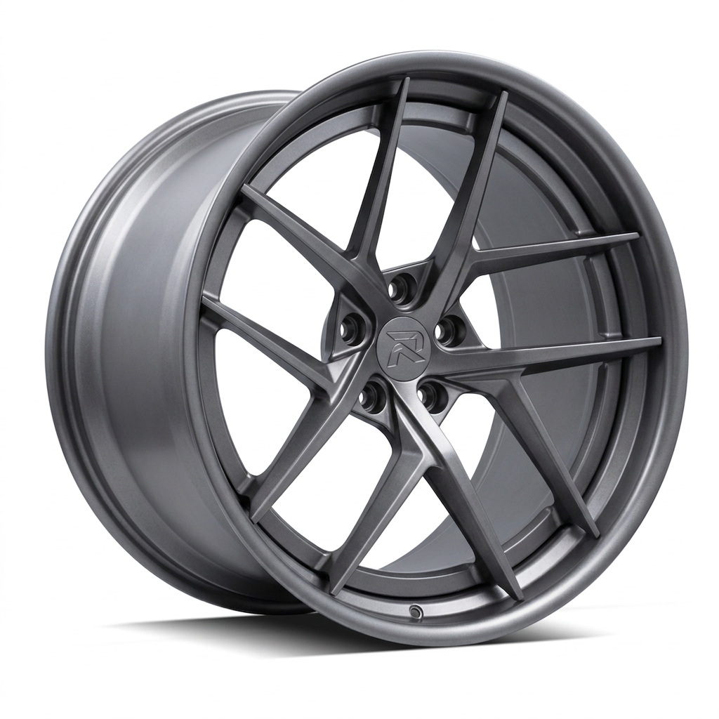 RZR CVII forged wheel — Satin Titanium Grey