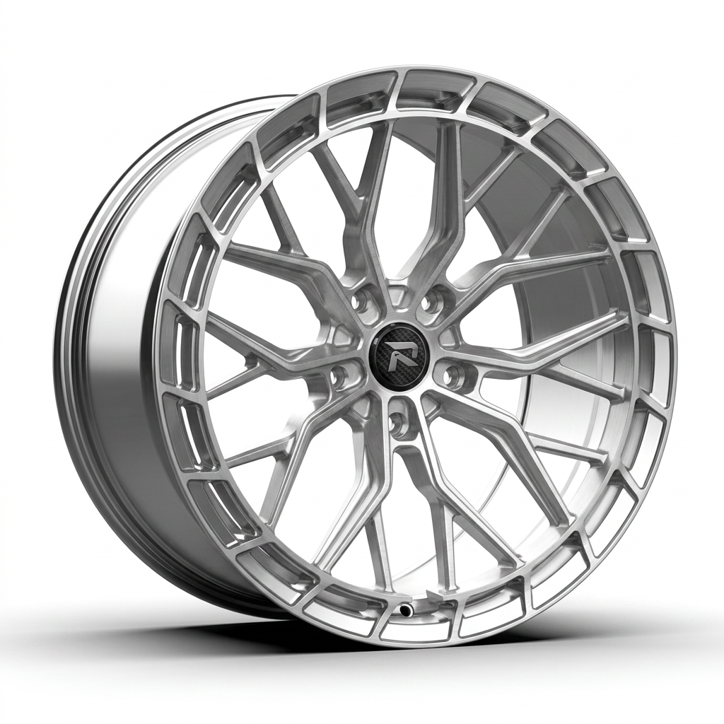 RZR CXXVI forged wheel — Brushed Silver / Polished Lip