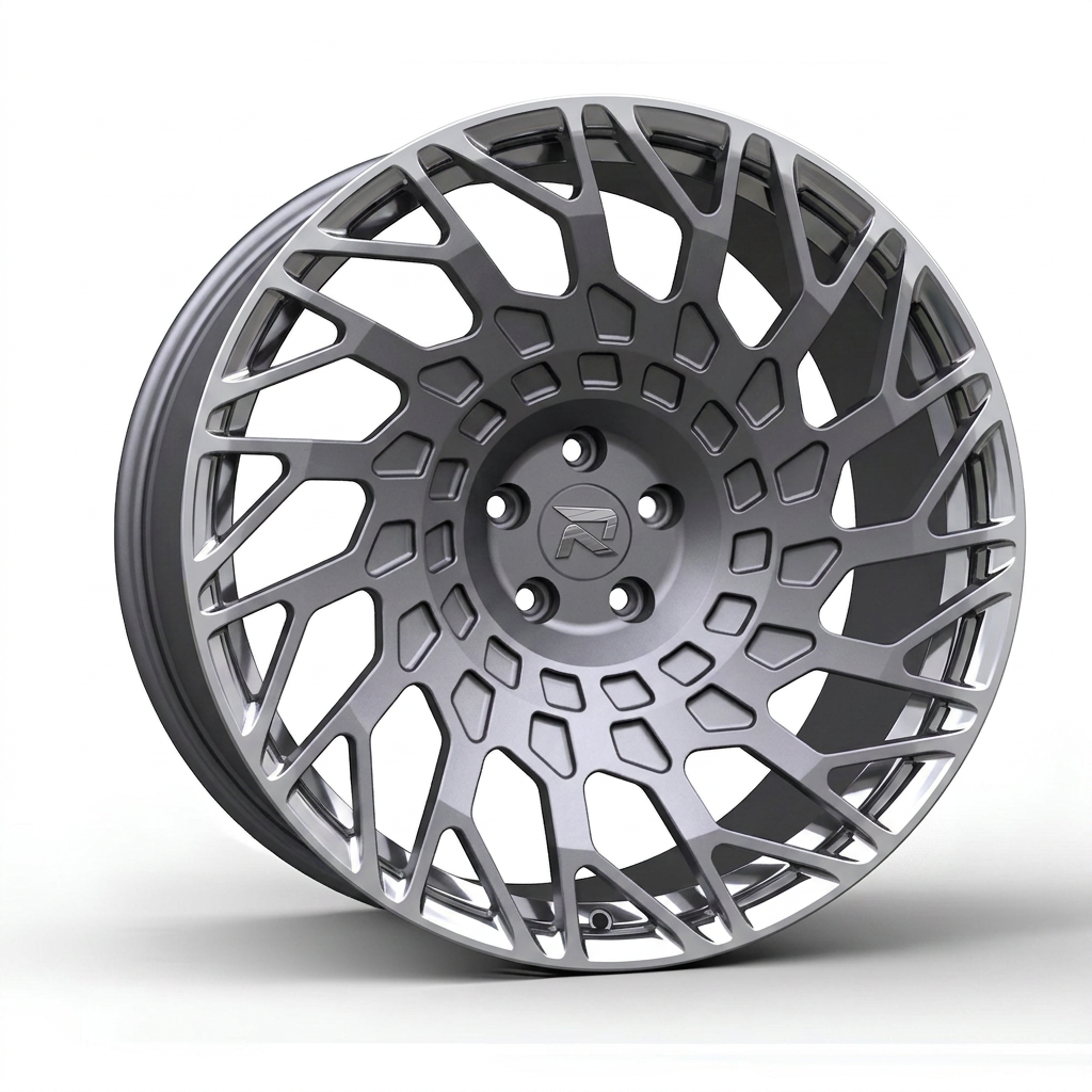RZR CXLVII forged wheel — Frozen Grey Matte / Polished Lip
