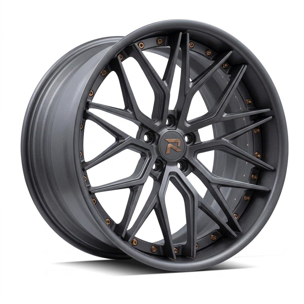 RZR XCV forged wheel — Matte Anthracite / Bronze Hardware