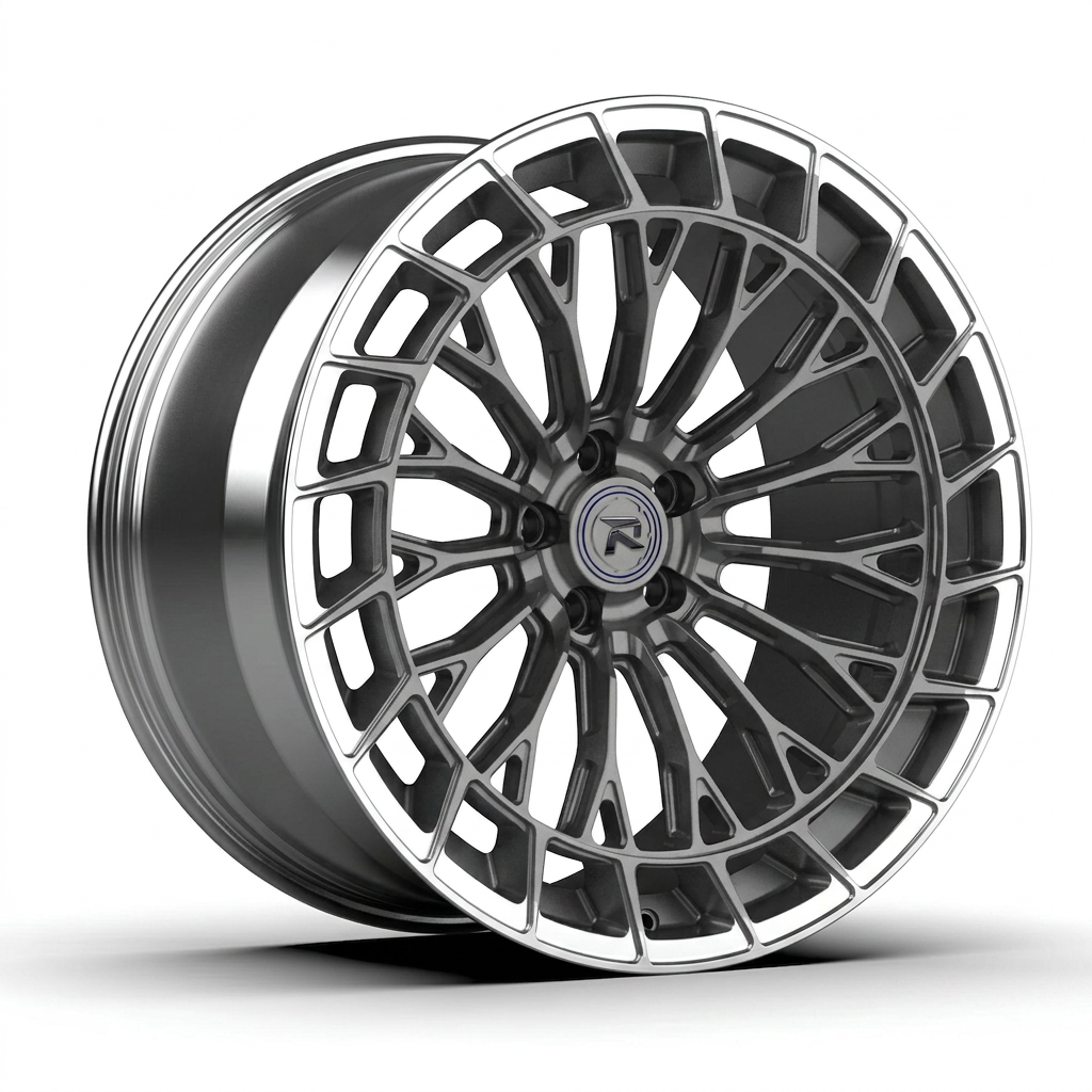 RZR CXIX forged wheel — Frozen Grey Matte / Polished Lip