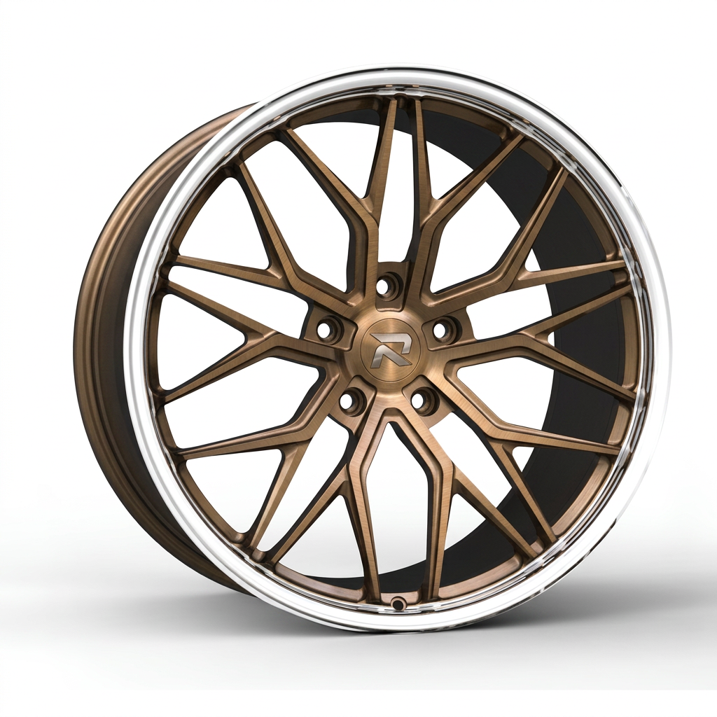 RZR CXXXI forged wheel — Brushed Bronze / Polished Lip
