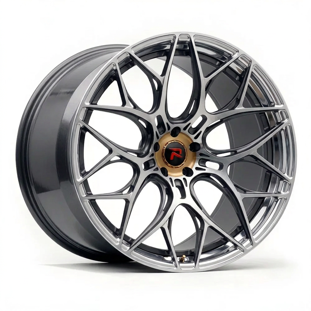 RZR LIV forged wheel — Graphite Machined / Polished Lip