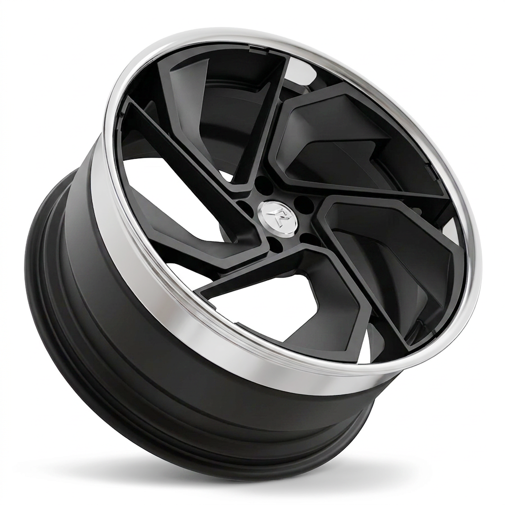 RZR X forged wheel — Matte Black / Polished Lip