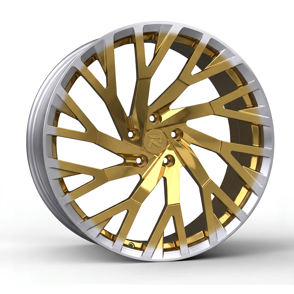 RZR CCV forged wheel — Gloss Gold / Machined Lip