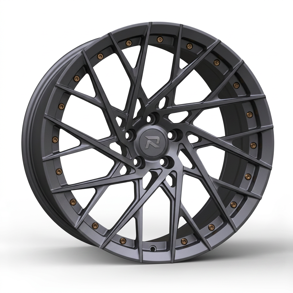 RZR CXV forged wheel — Matte Anthracite / Bronze Hardware