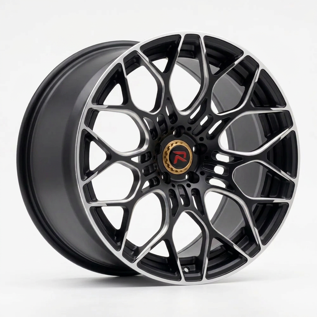 RZR XLV forged wheel — Matte Black / Milled Edges