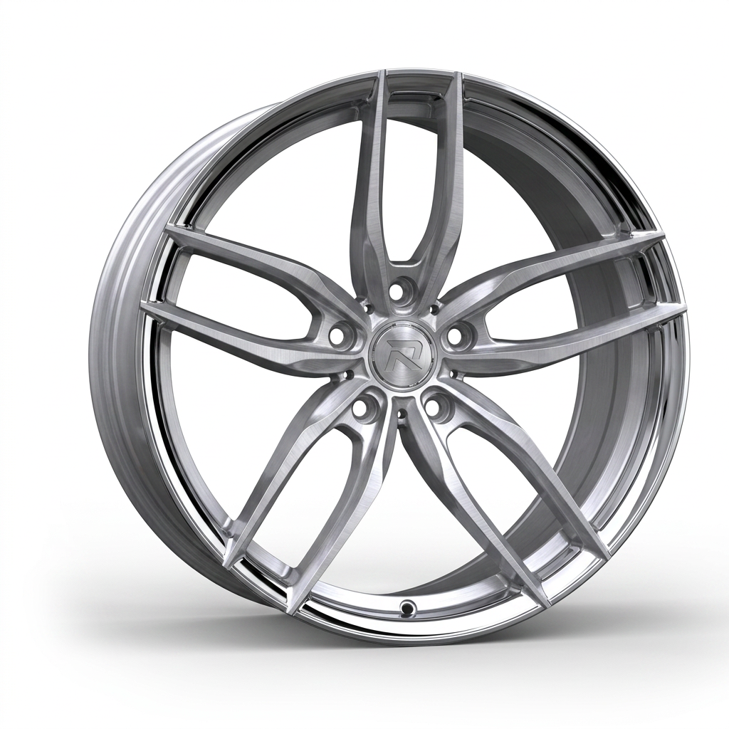 RZR CXCIII forged wheel — Brushed Silver / Polished Lip
