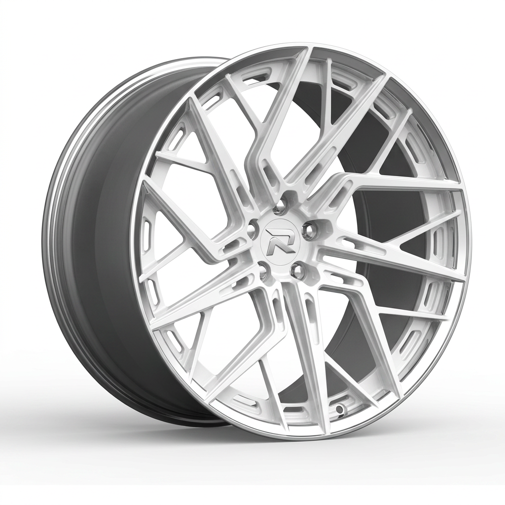 RZR CLIV forged wheel — Gloss White / Polished Lip
