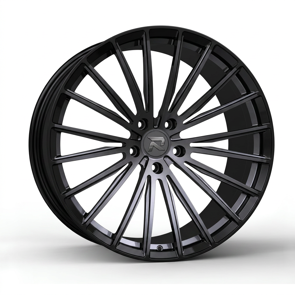 RZR CXXX forged wheel — Smoked Chrome / Gloss Black