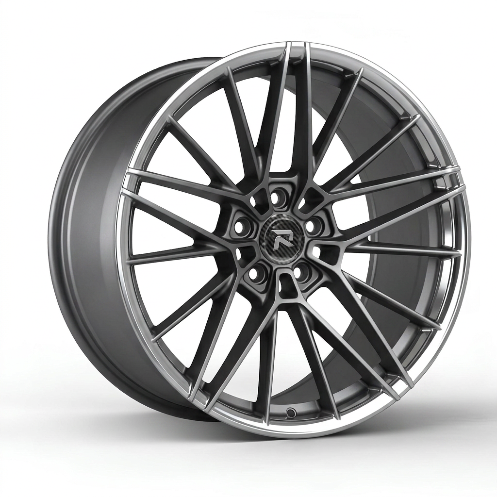 RZR CLVIII forged wheel — Frozen Grey Matte / Polished Lip