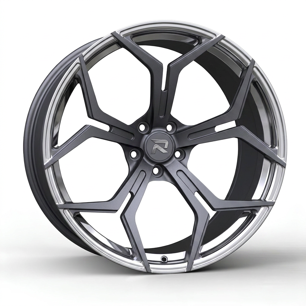 RZR CLXXV forged wheel — Frozen Grey Matte / Polished Lip