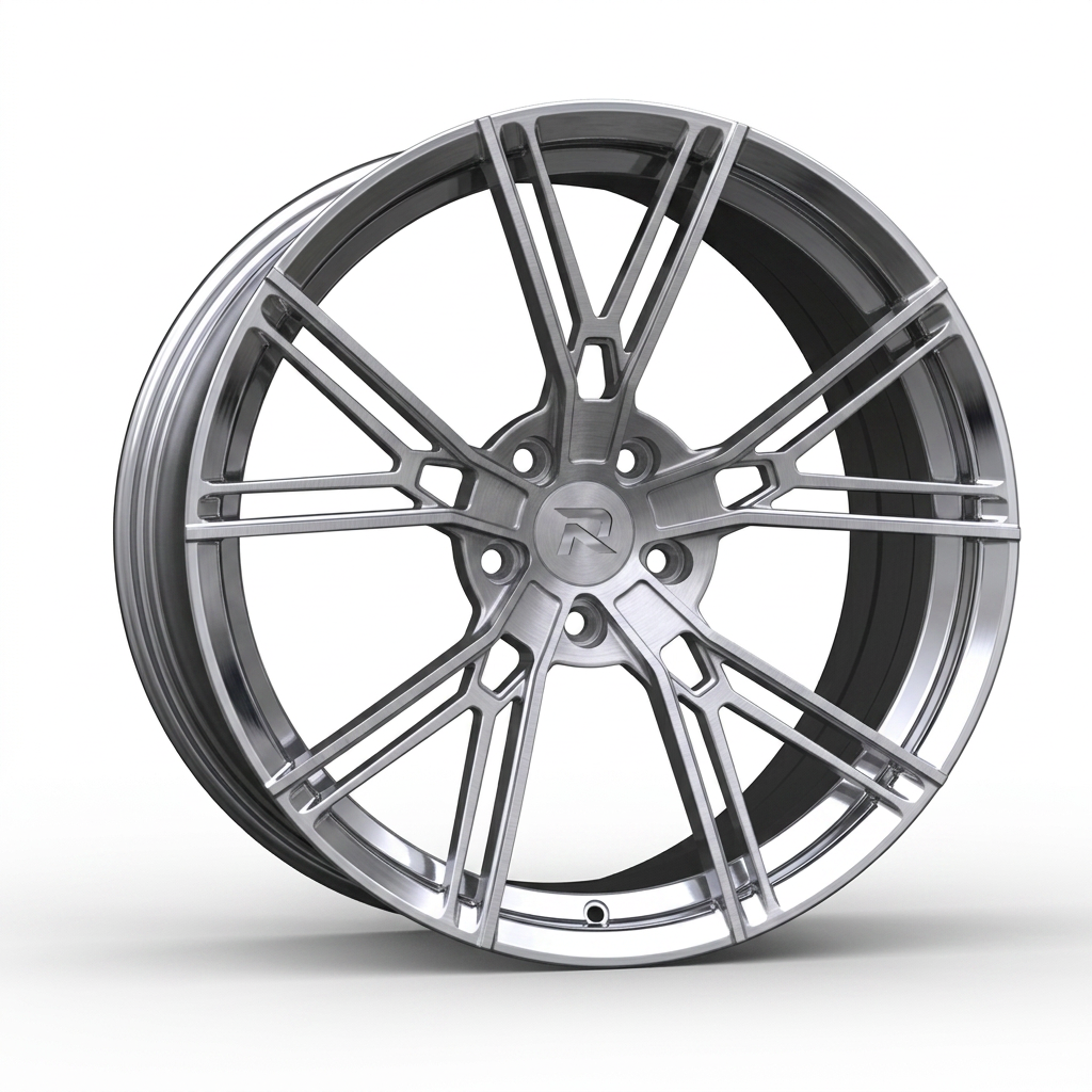 RZR CXC forged wheel — Brushed Silver / Polished Lip