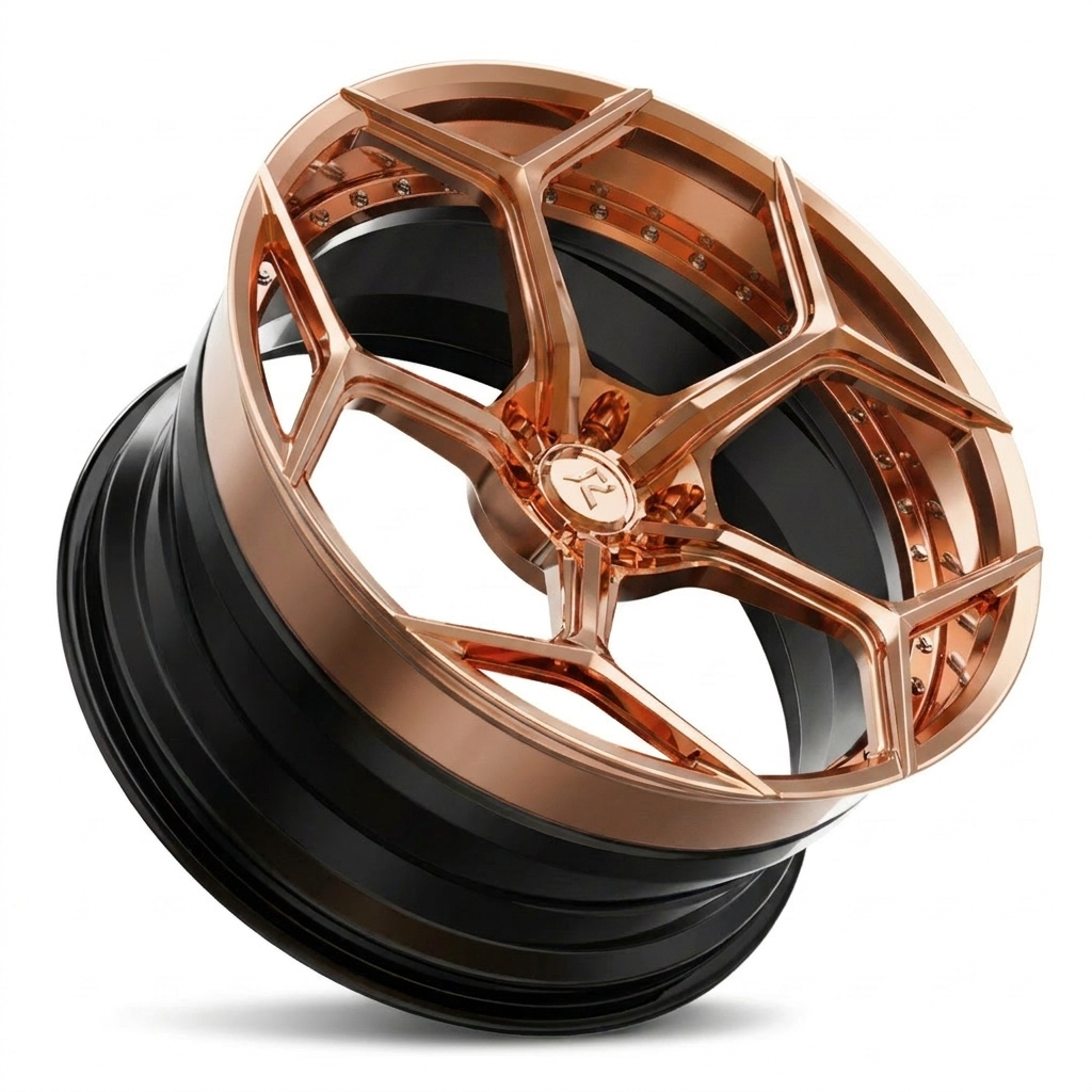 RZR VI forged wheel — Polished Rose Gold Chrome