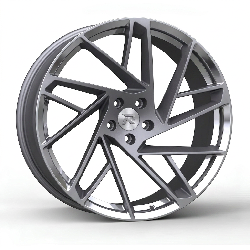 RZR CXIII forged wheel — Frozen Grey Matte / Polished Lip