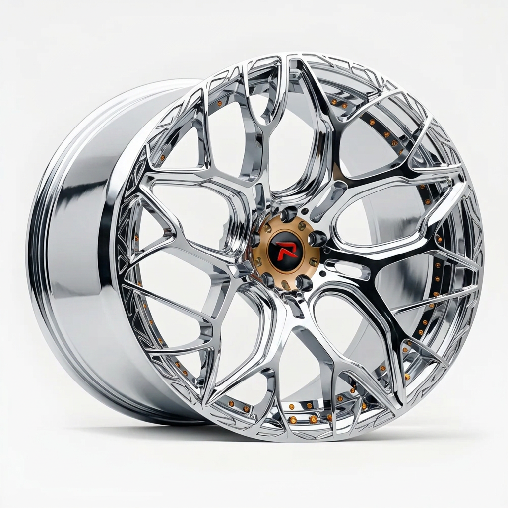 RZR XVII forged wheel — Full Polished Chrome