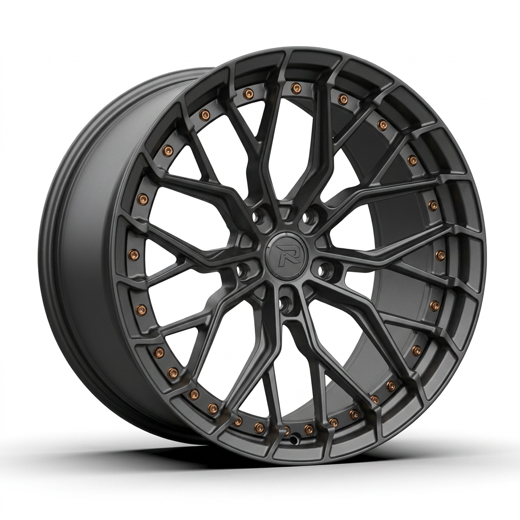 RZR CXXVI forged wheel — Matte Anthracite / Bronze Hardware