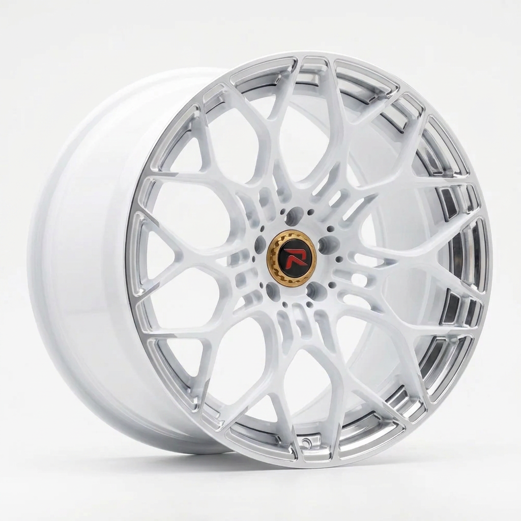 RZR XLV forged wheel — Gloss White / Polished Lip