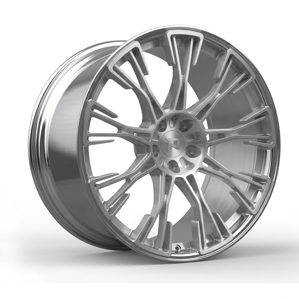 RZR CLXXX forged wheel — Brushed Silver / Polished Lip