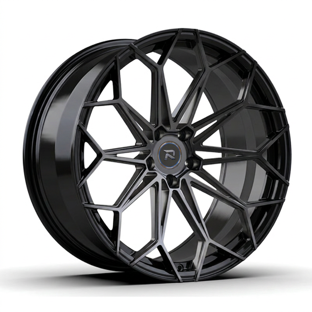 RZR CXXV forged wheel — Smoked Chrome / Gloss Black