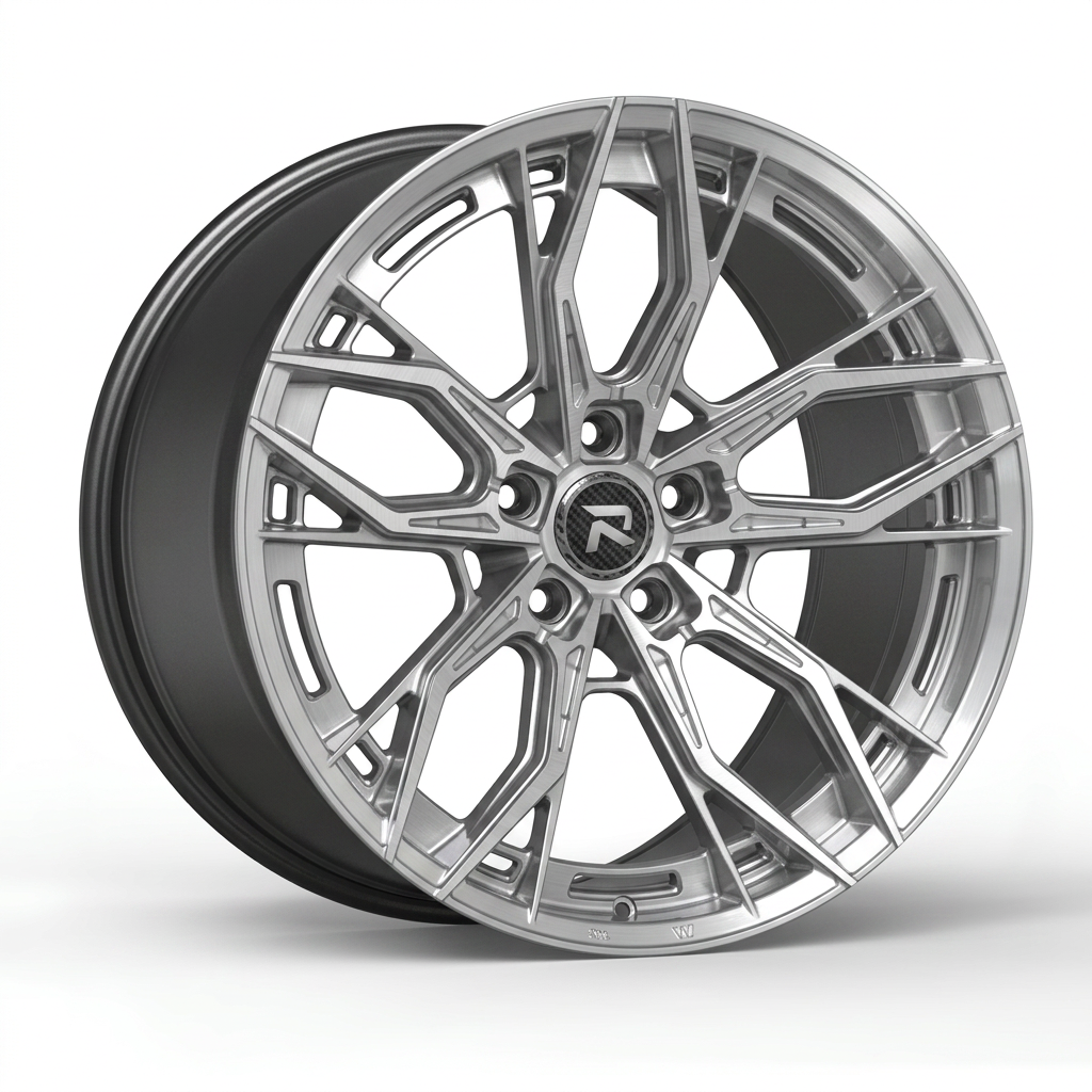 RZR CXXXV forged wheel — Brushed Silver / Polished Lip
