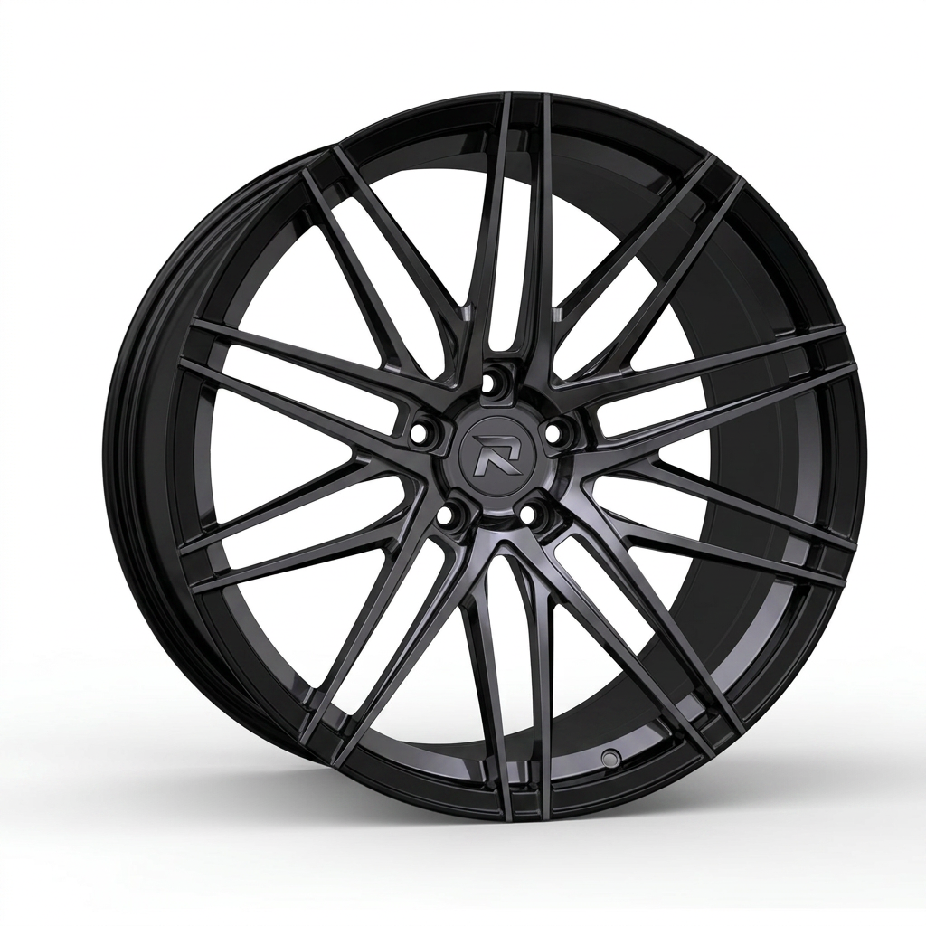 RZR CXCI forged wheel — Smoked Chrome / Gloss Black