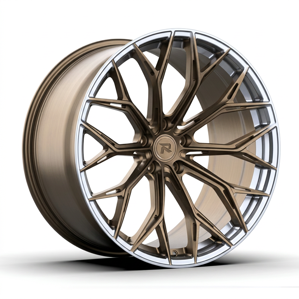 RZR CLI forged wheel — Brushed Bronze / Polished Lip