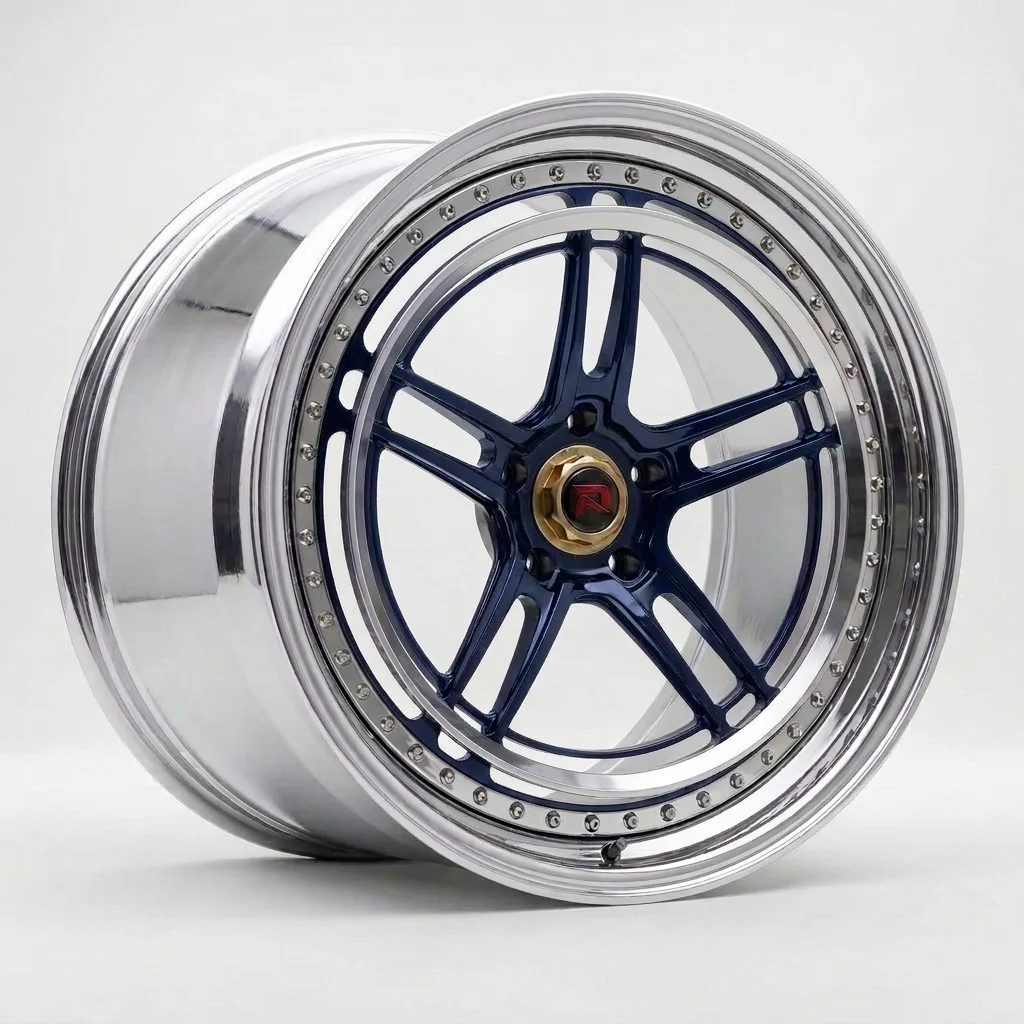 RZR LVII bespoke finish — Midnight Blue / Polished Lip