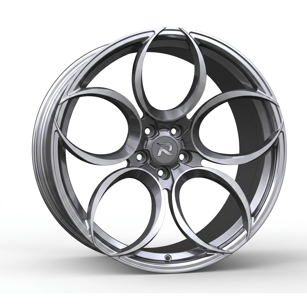 RZR CLXXXIX forged wheel — Graphite Machined / Polished Lip