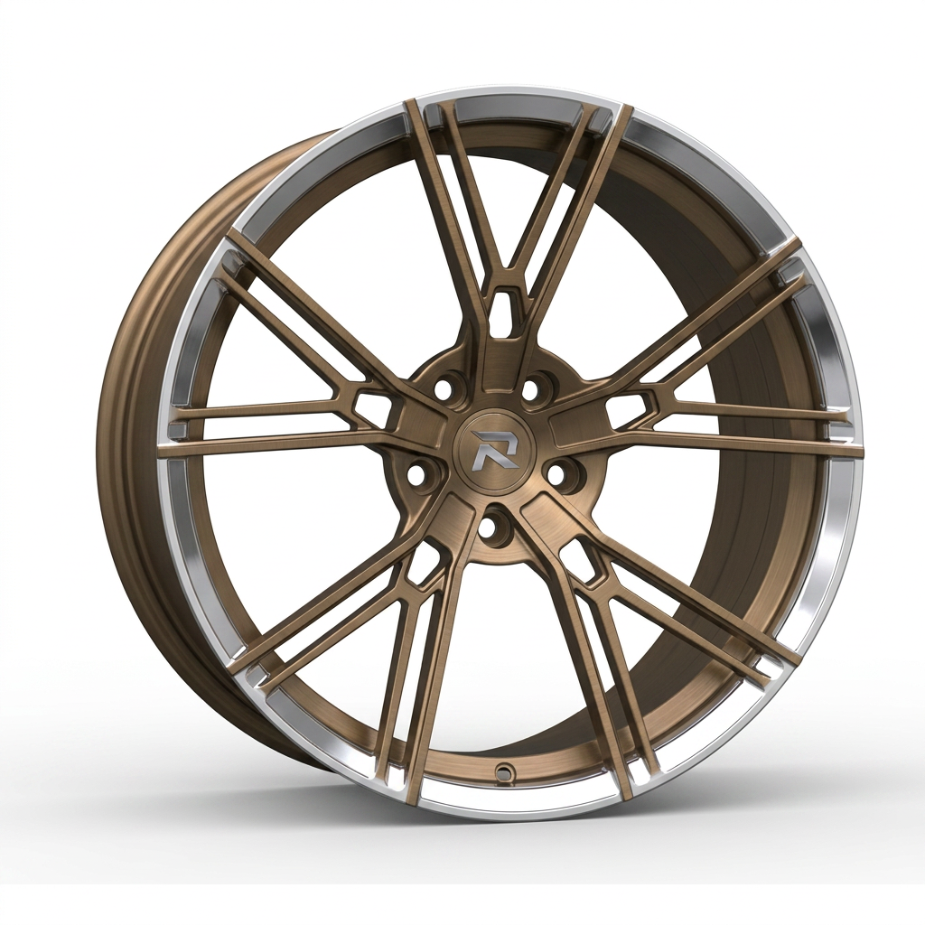 RZR CXC forged wheel — Brushed Bronze / Polished Lip