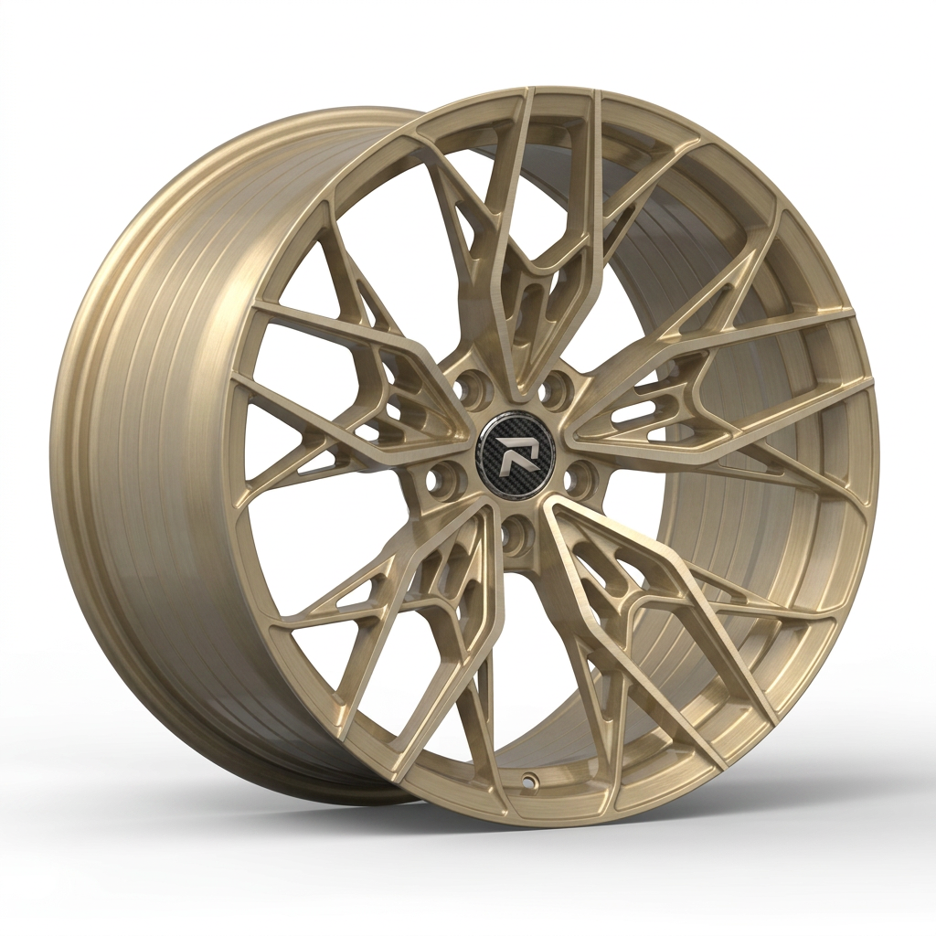 RZR CXXXVII forged wheel — Brushed Champagne Gold