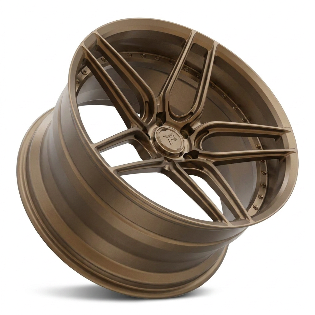 RZR IV forged wheel — Satin Antique Bronze / Full Face & Barrel
