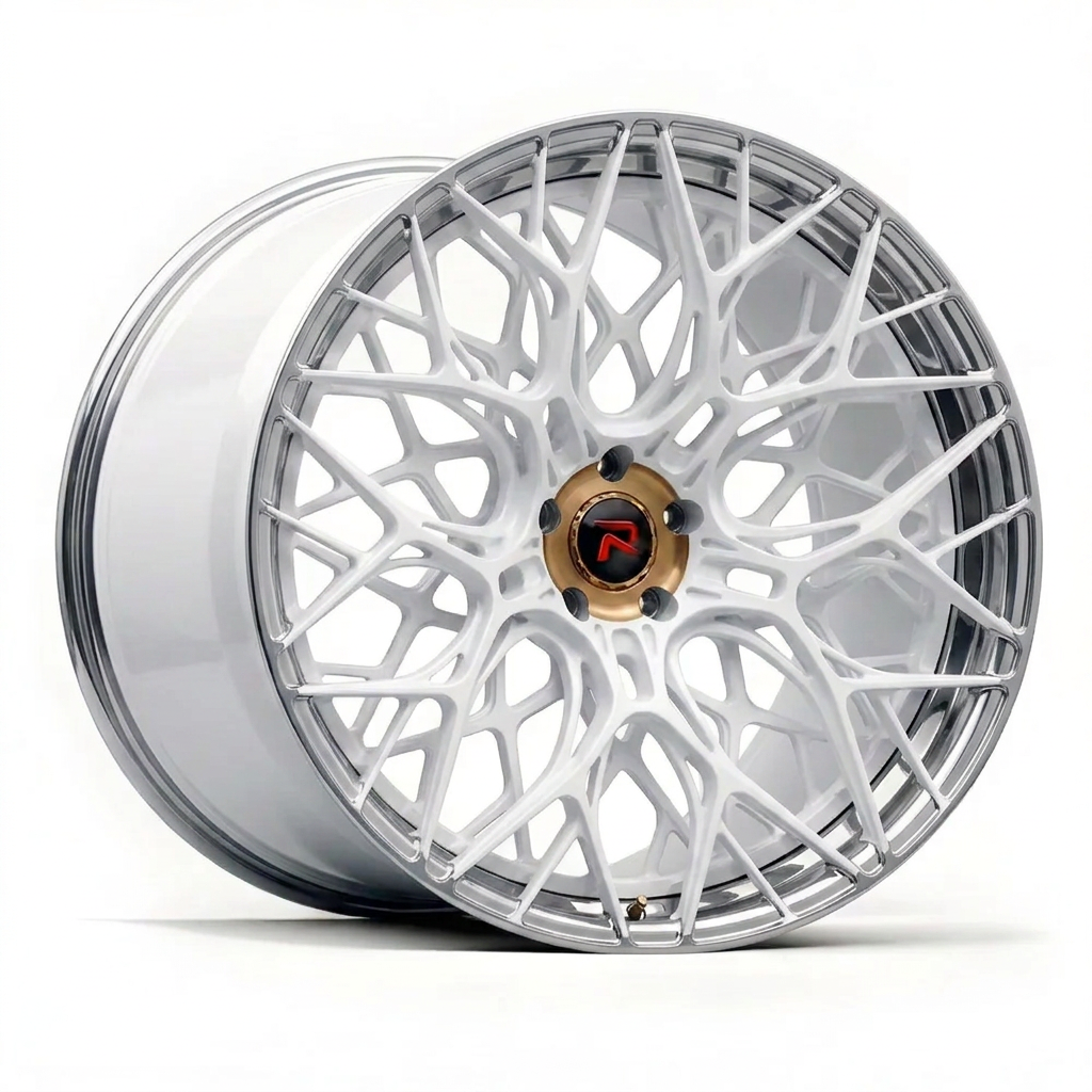 RZR LIII forged wheel — Gloss White / Polished Lip