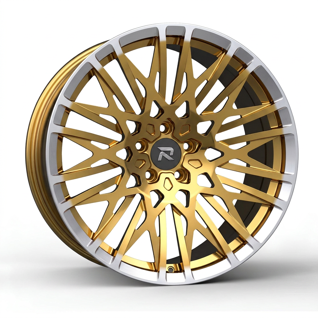 RZR CCVI forged wheel — Gloss Gold / Machined Lip