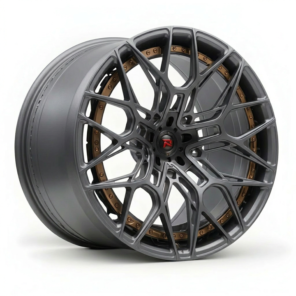 RZR XX forged wheel — Matte Anthracite / Bronze Hardware