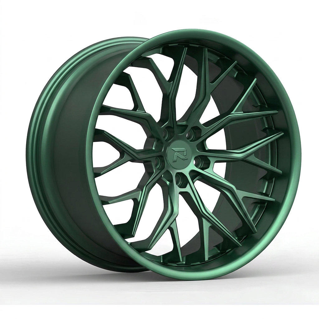 RZR CXCVI forged wheel — Satin Emerald Metallic