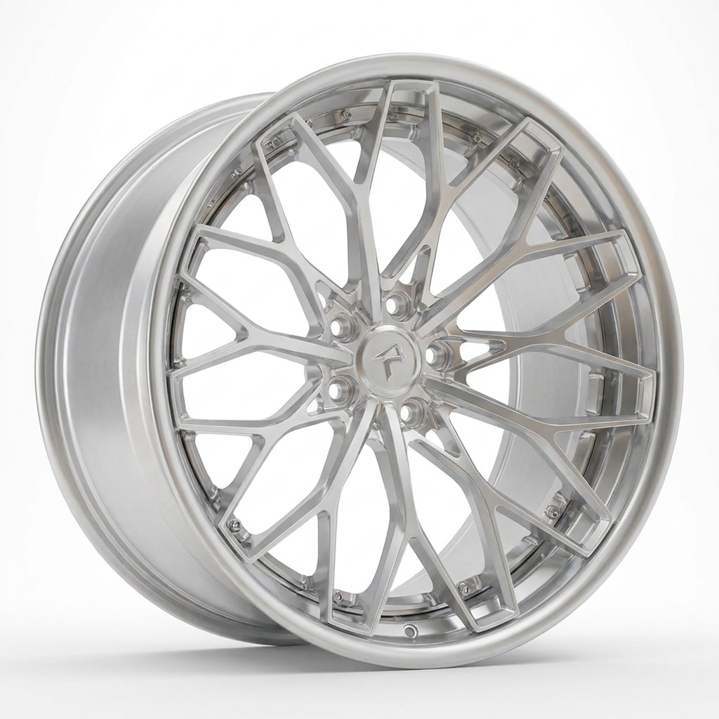 RZR VIII forged wheel — Brushed Raw Clear Silver